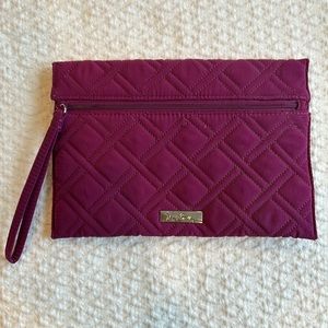 NWOT Vera Bradley Purple Quilted Slim Wristlet / Clutch